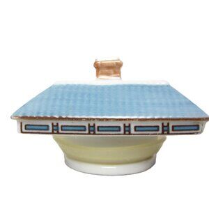 Original Lenox Spice Village Sage TOP ONLY Spice Jar Lid Cottage House Ceramic